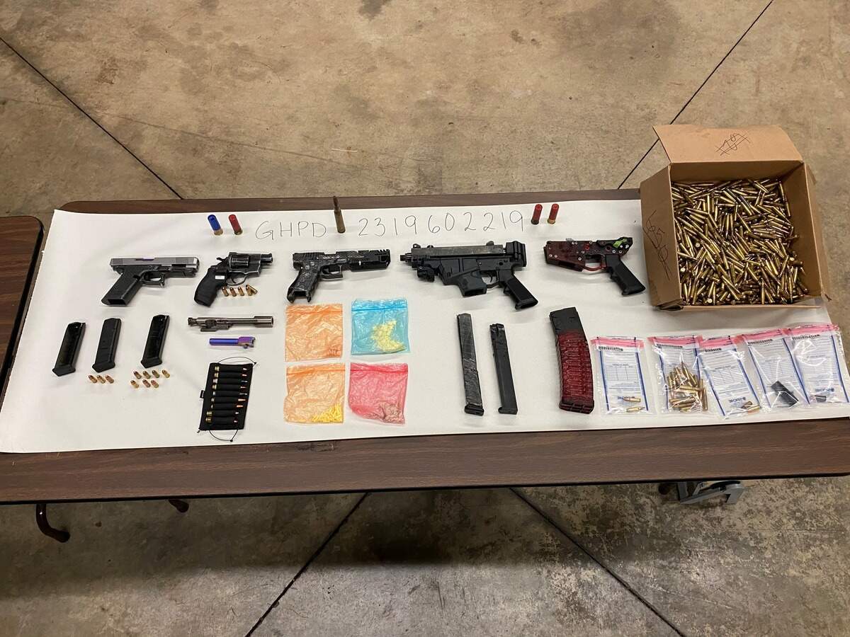 The Gig Harbor Police Department posted this image of weapons and ammunition seized following an incident outside a grocery store.