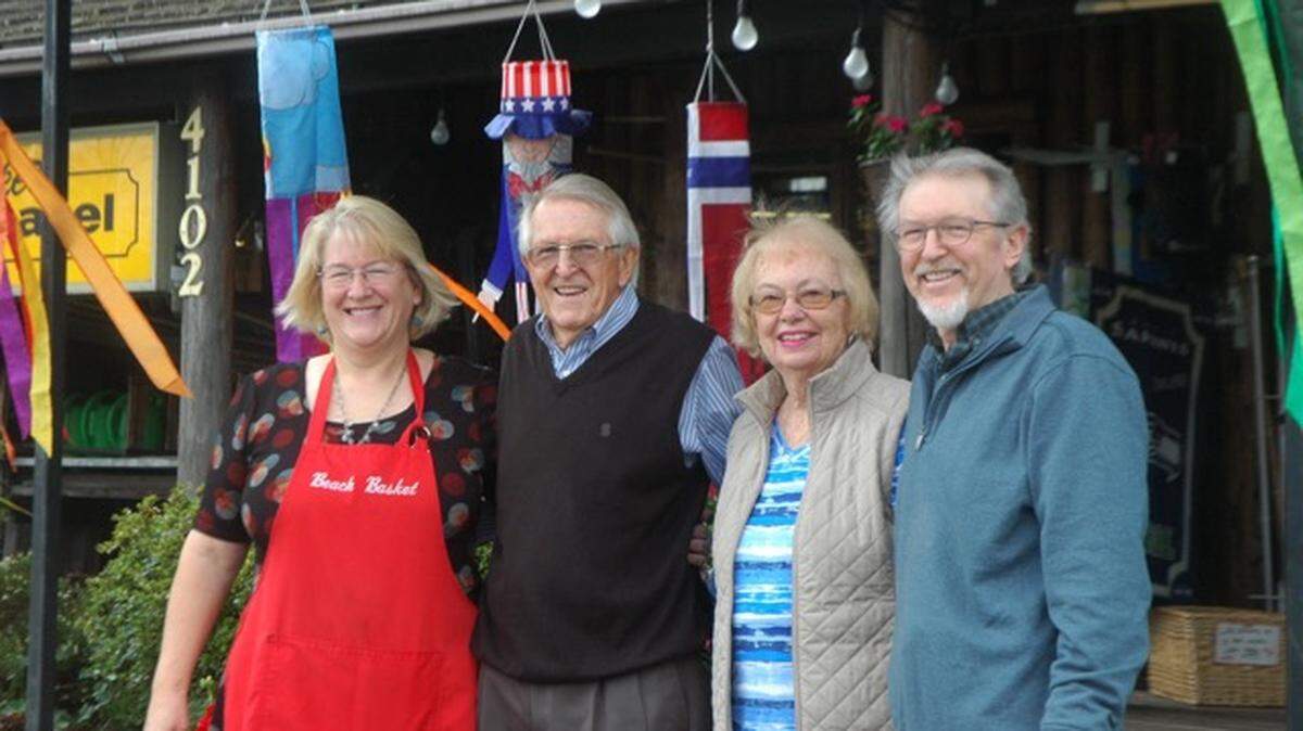 Two generations of the Schmidtke family are celebrating the Beach Basket's 50th year in business. From left, Kim Stokke, Julian Schmidtke, Leslie Schmidtke, and Michael Schmidtke.