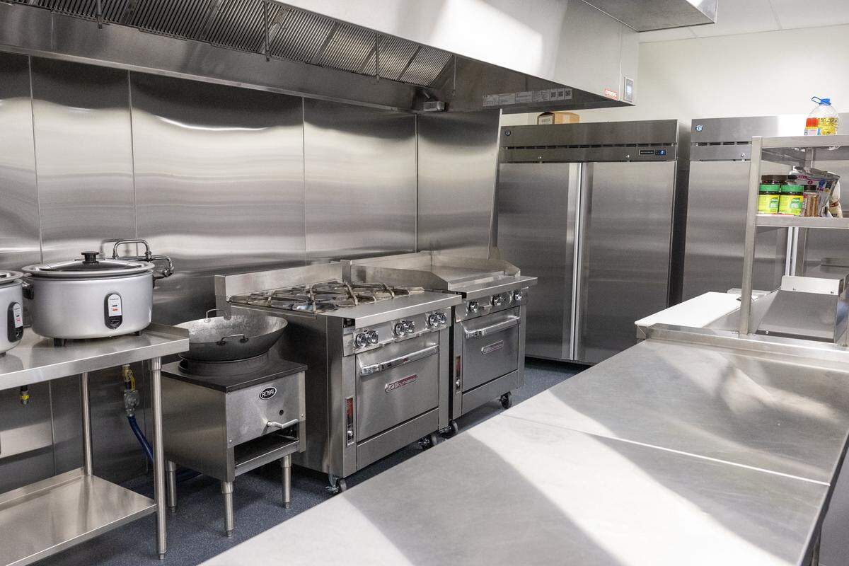 The Asia Pacific Cultural Center includes a commercial kitchen, pictured on Monday, Sept. 8, 2025, in Tacoma, Wash. The center plans to launch a new culinary and entrepreneurship program next year to teach people about Asia Pacific cuisine.