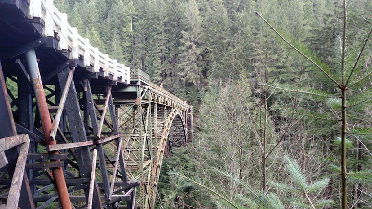 The Carbon River Bridge is 103 years old and 494 feet long.