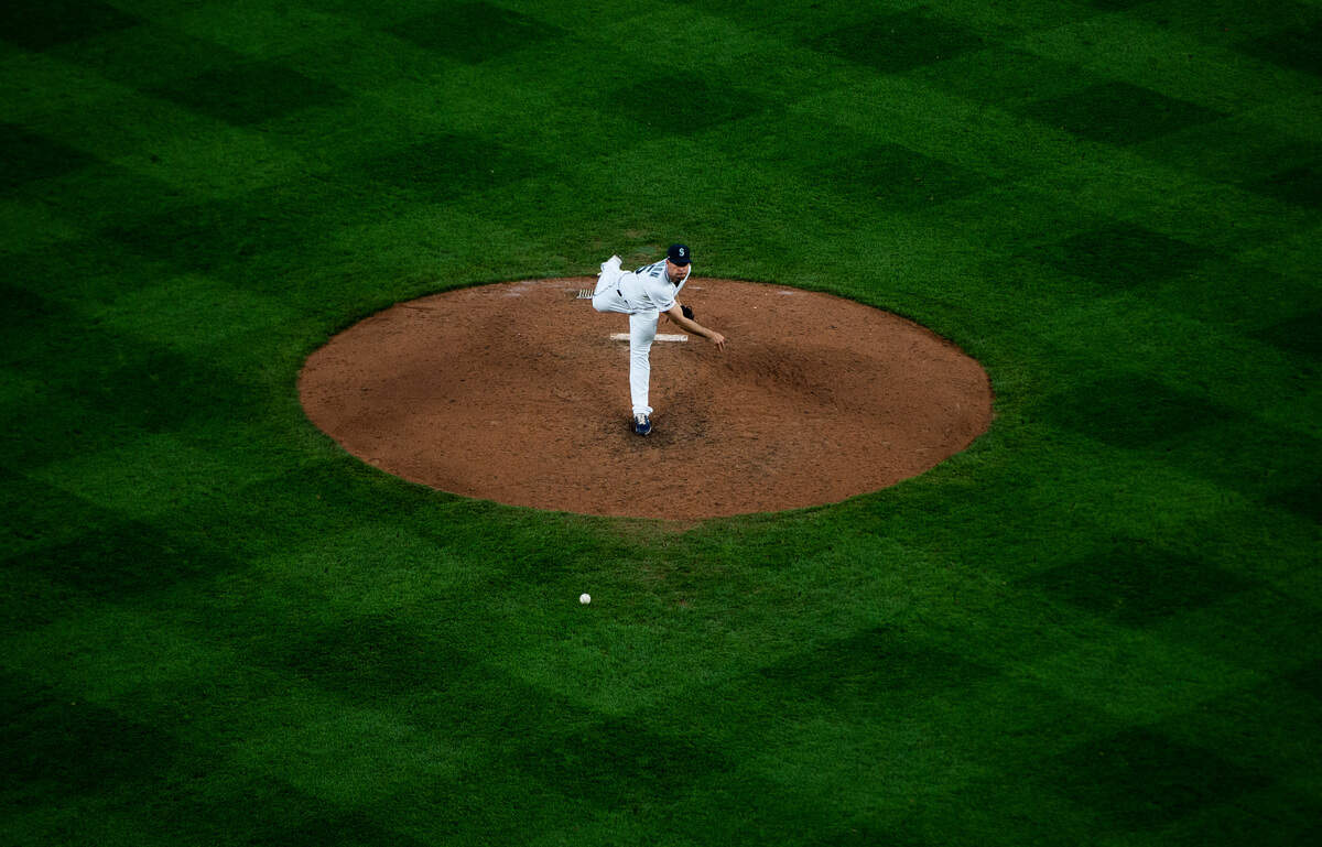 Mariner’s pitcher Brandon Brennan pitches in the ninth inning. The Seattle Mariners played the Boston Red Sox in a Major League Baseball game at T-Mobile Park in Seattle, Wash., on Thursday, March 28, 2019.