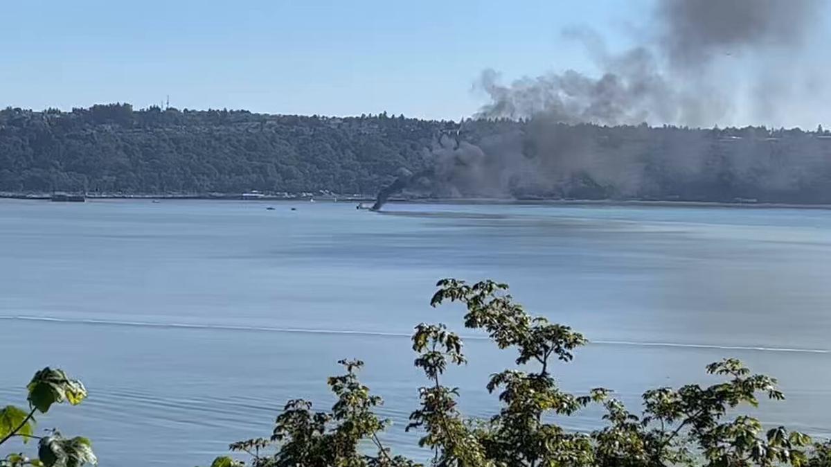 A boat caught fire in Commencement Bay around 9:30 a.m. on July 4, 2024. Two people were safely rescued from the water, and Tacoma Fire Department was able to contain the flames and tow the boat to nearby Tyee Marina.