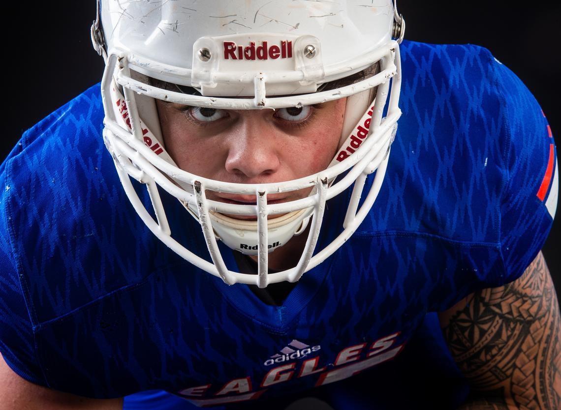 Graham-Kapowsin’s Ethan Tela-Porter photographed at the Tacoma News Tribune in Tacoma, Wash., on Sunday, Dec. 2, 2018.
