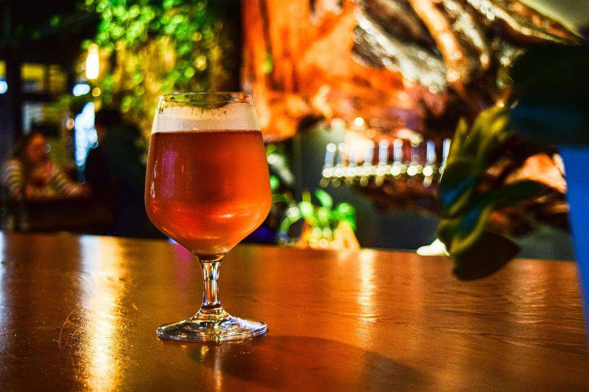 A Kingston Black from Bauman’s in Oregon was one of several Pacific Northwest ciders on tap in early April.