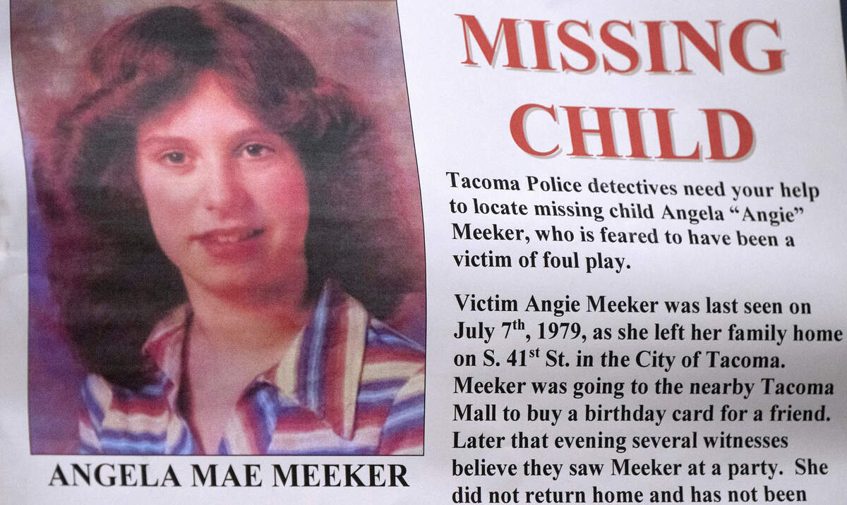 Angela Meeker disappeared in 1979, two days before her 14th birthday. Tacoma police and the girl’s family are asking the public’s help to solve the 45-year-old cold case.