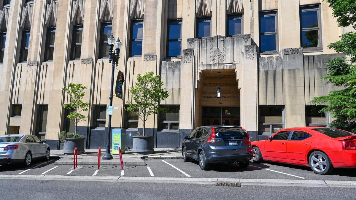 Tacoma City Hall shown on Tuesday, June 25, 2024, in downtown Tacoma, Washington.
