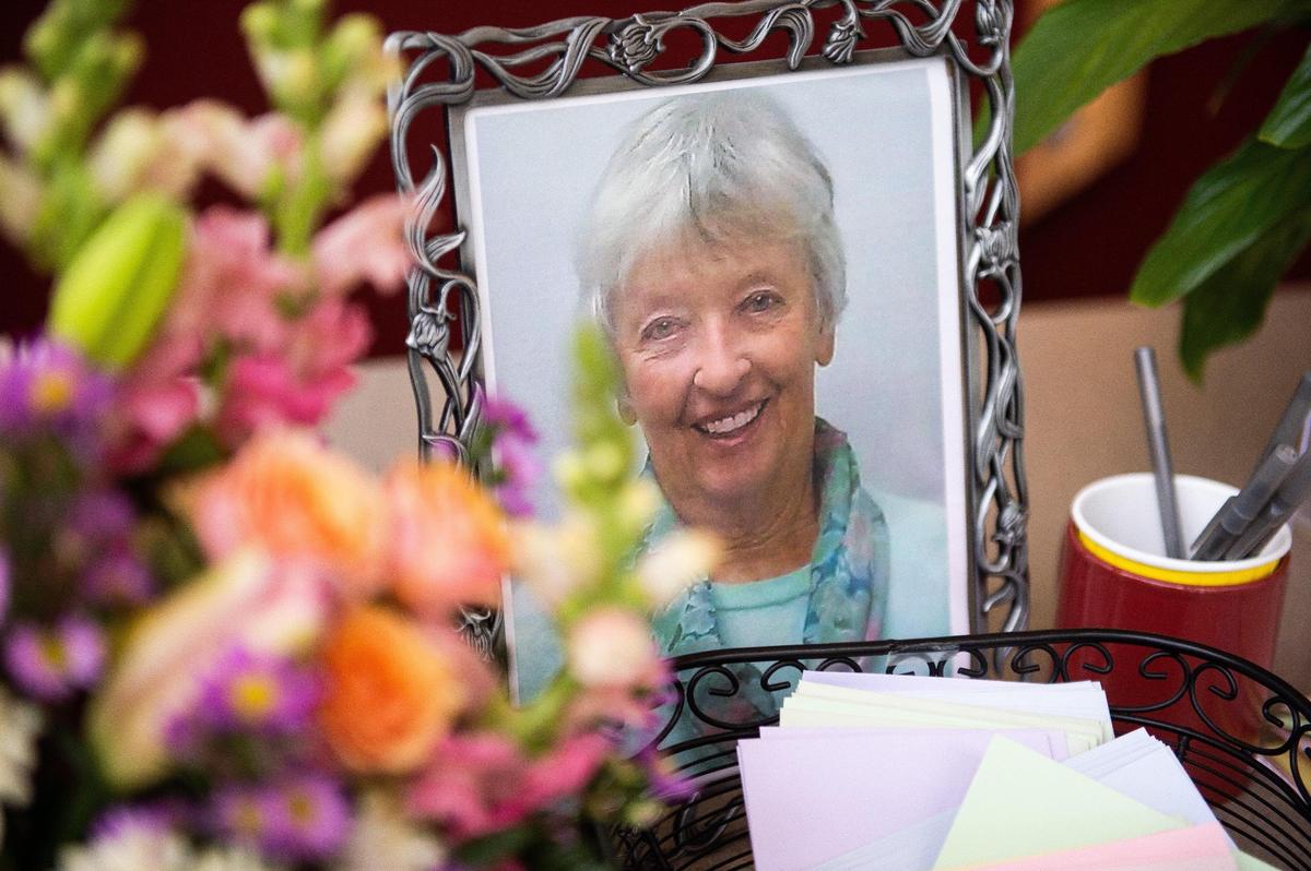A memorial for Marlene Beadle, founder of Marlene’s Market and Deli, was on display at their Federal Way store in 2019. Beadle died following a six-year battle with cancer.