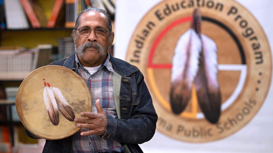 He hand-paints drums for Tacoma’s tribal graduates. ‘They feel pride being Native’