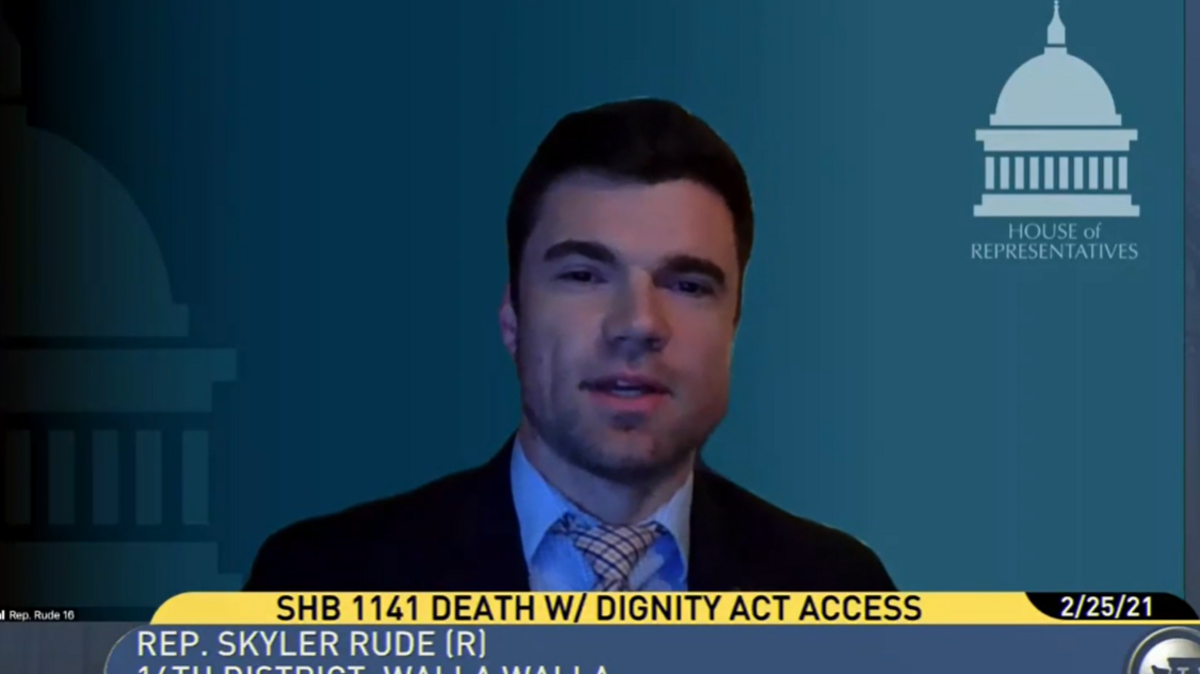 Rep. Skyler Rude, R-Walla Walla, proposed a bill aimed at increasing access to Washington’s Death with Dignity Act for terminally ill residents.