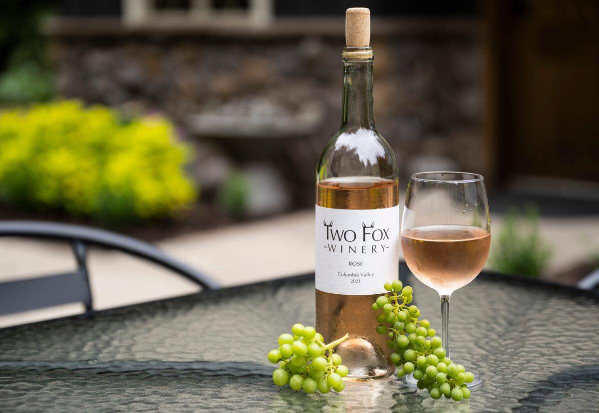 Two Fox Winery’s lineup currently includes six varietals sourced from a partner winery in Prosser: a riesling, sauvignon blanc, chardonnay, rosé, cabernet sauvignon and syrah.