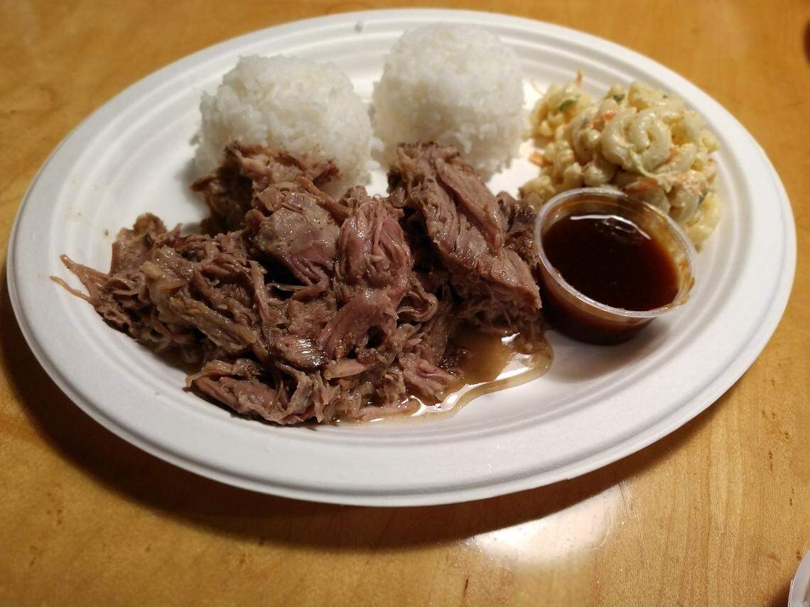 The kalua pig from Da Tiki Hut in Tacoma.