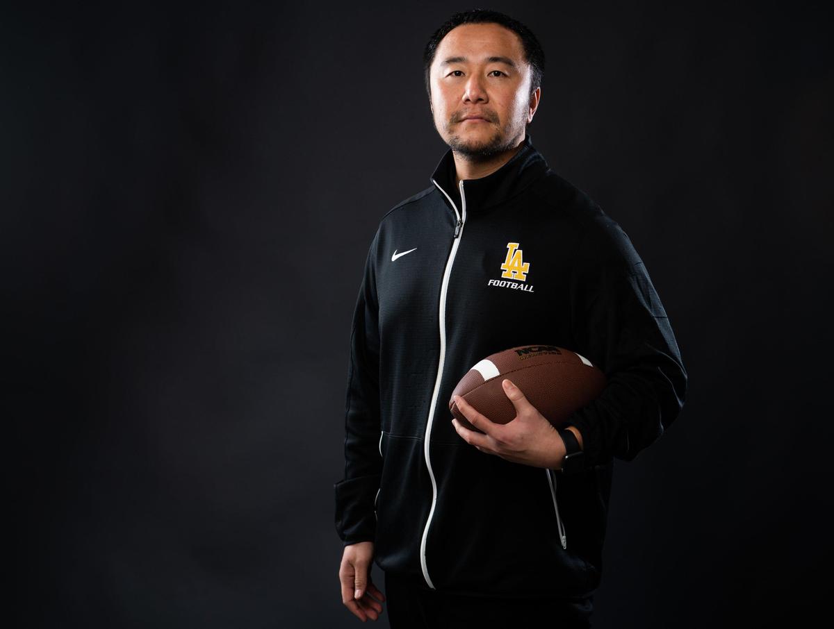 Lincoln head coach Masaki Matsumoto photographed in Tacoma, Wash., on Sunday, Dec. 8, 2019.