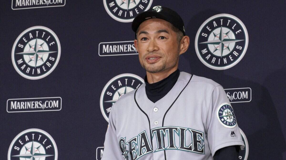 Seattle Mariners right fielder Ichiro Suzuki leaves the venue of a press conference to announce his retirement after Game 2 of the Major League baseball opening series between the Mariners and the Oakland Athletics in Tokyo Friday, March 22, 2019. (AP Photo/Eugene Hoshiko)