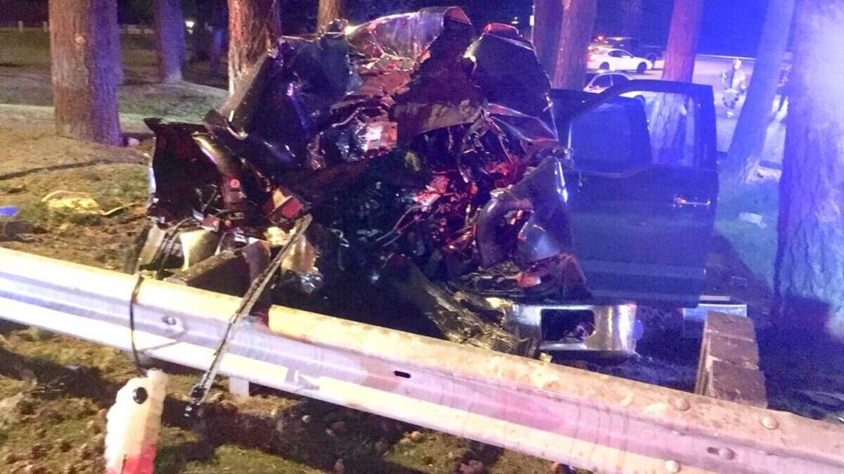 One person was killed Saturday evening after crashing into a tree at the Roy Y, according to the Washington State Patrol.