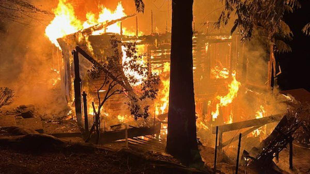 A house burned down April 17 on Whitman Lake Drive East in Graham.