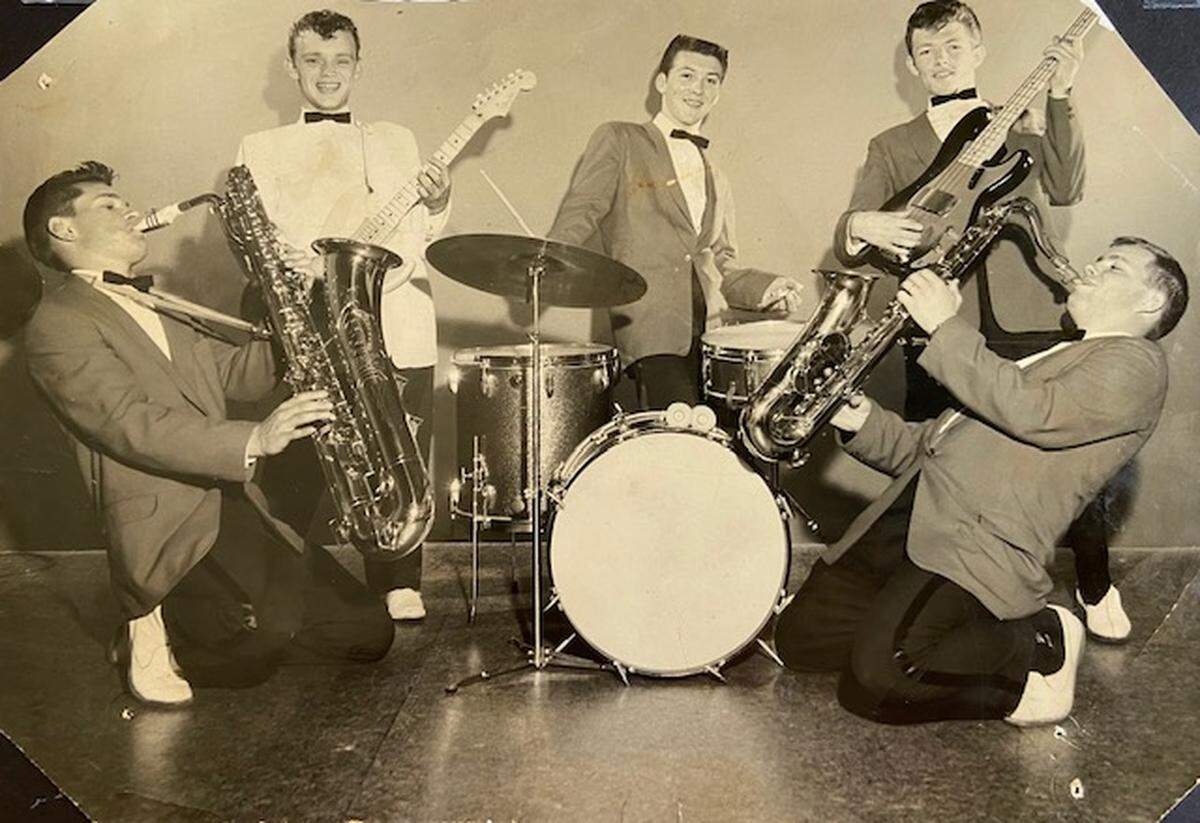 Little Bill and the Blue Notes as a young band. Bill Engelhart is pictured second from the left.