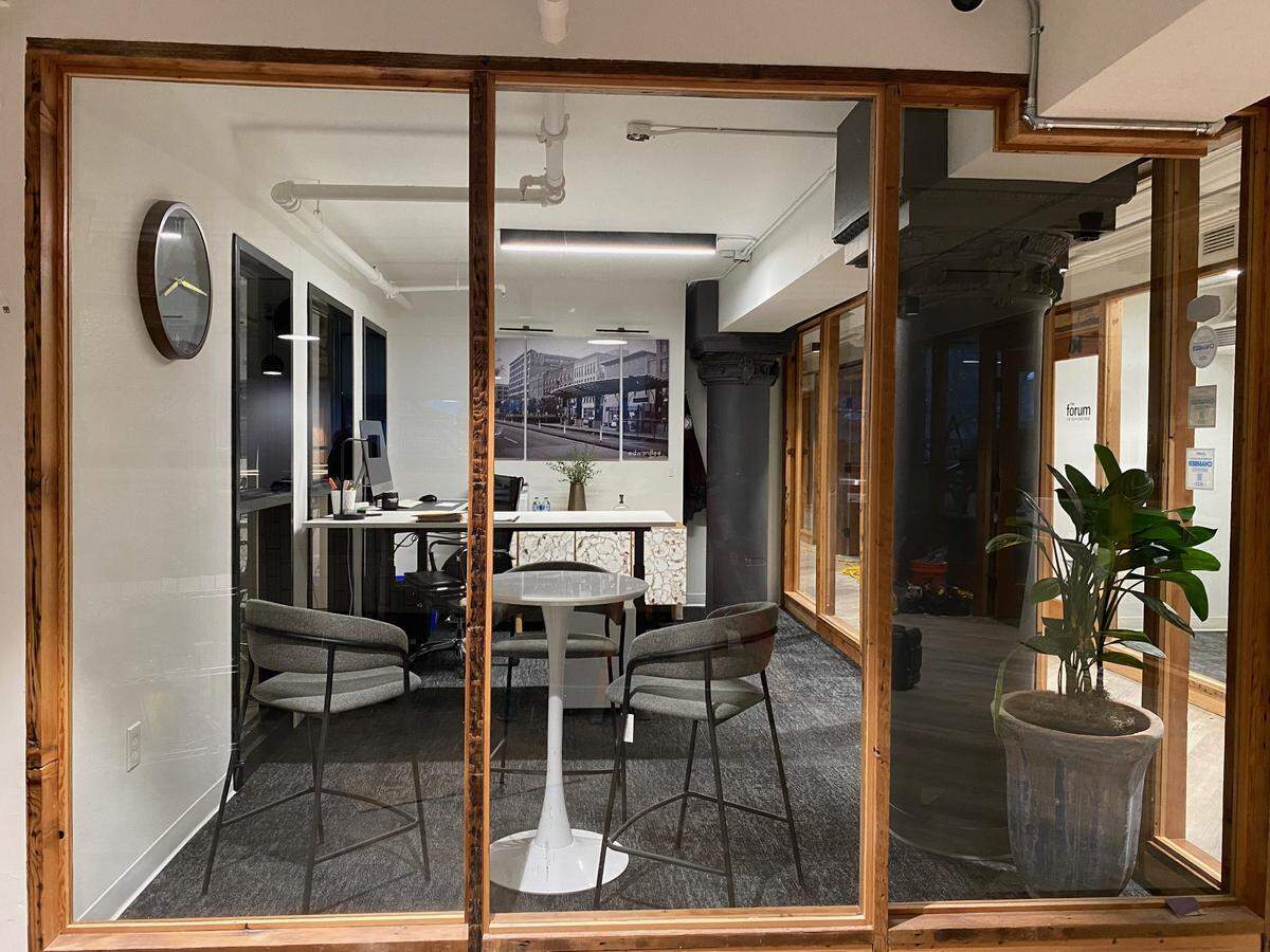 Interior office space at UrbanWork at the Rhodes Center, 950 Broadway in Tacoma.