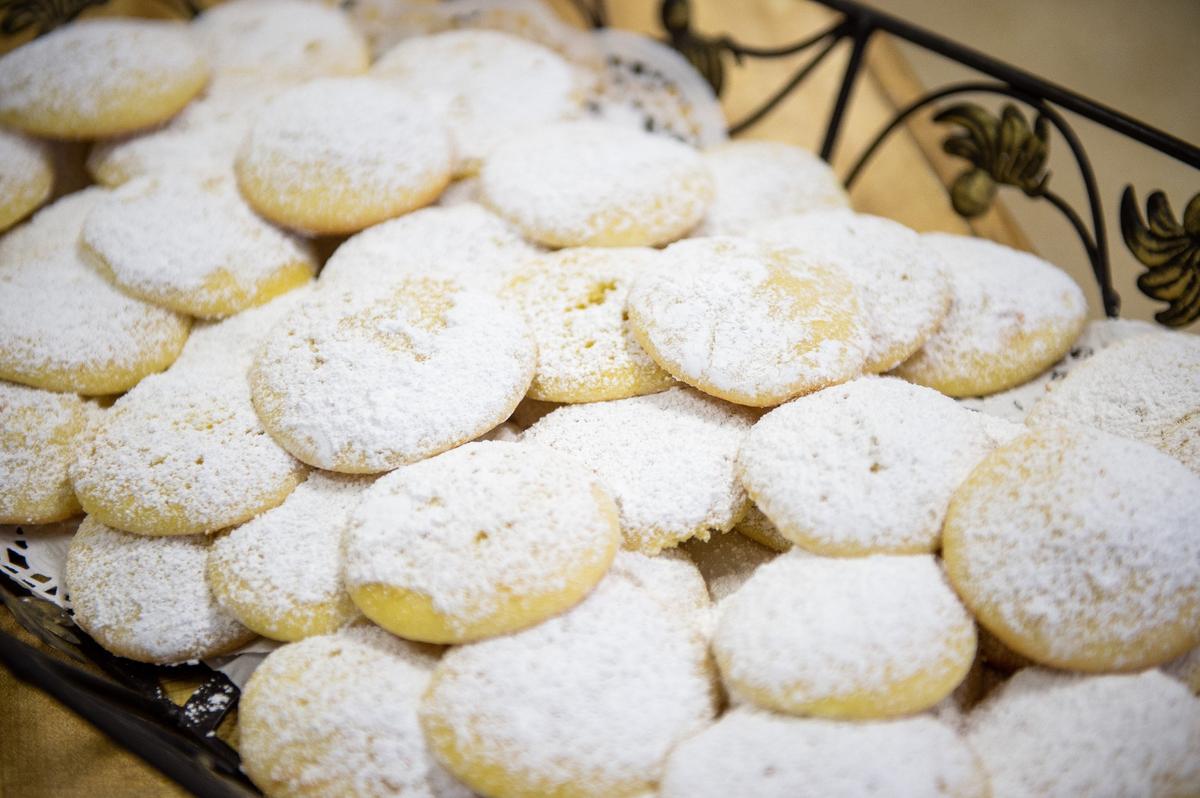 A tray of Barbara Lucich’s cvites, traditional Croatian cookies, at the Slavonian Hall in Tacoma, Wash., on Sunday, Aug. 5, 2018. The recipe is her grandmother’s recipe, and she does not stray from it. The Slavonian American Benevolent Society is hosting its second annual Konoba on August 19. The Croatian music festival will feature live music and dancing, traditional drinks, and pastries.