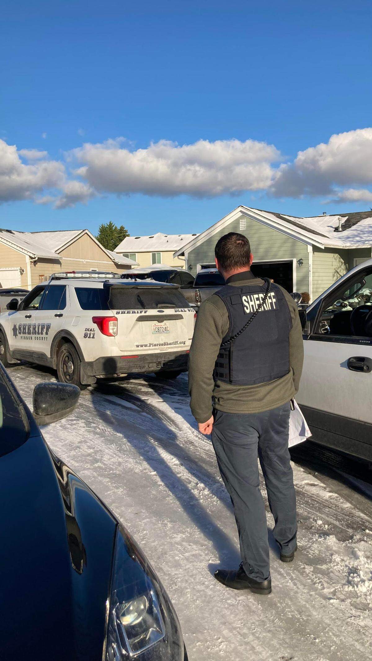 Pierce County Sheriff’s Department deputies responded Friday to a fatal shooting at a Spanaway home that left one man dead. On Tuesday, deputies arrested a 28-year-old man who they suspect killed him.