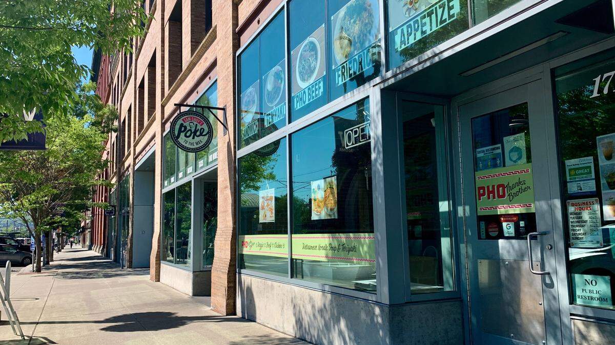 Sam Choy’s Poke to the Max opened in 2017 at 1716 Pacific Ave. in downtown Tacoma near UWT (shown here during a July 2024 campus power outage). The Hawaiian fast-casual restaurant announced it had closed permanently on Aug. 14, 2024.