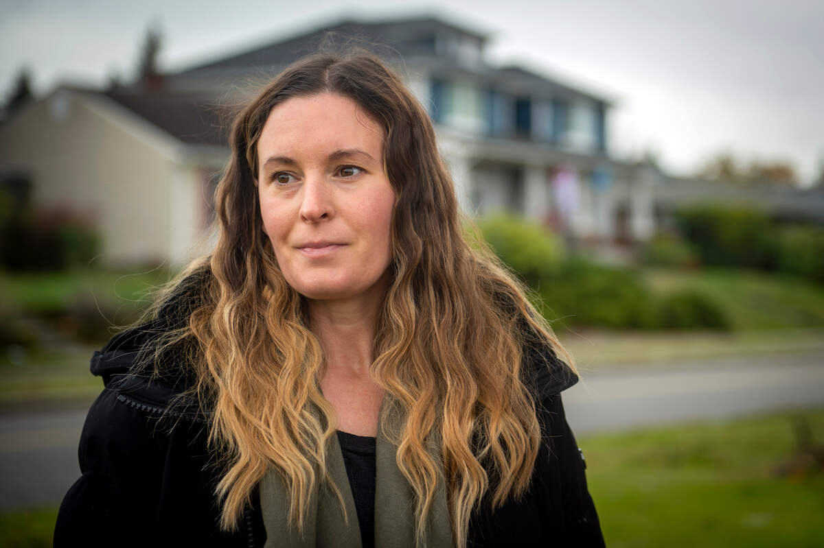 Jamie Otto, a resident of the Baltimore Street neighborhood in Tacoma, talks about her resistance to certain traffic mitigation construction stemming from the Point Ruston development on Thursday, Nov. 18, 2021.