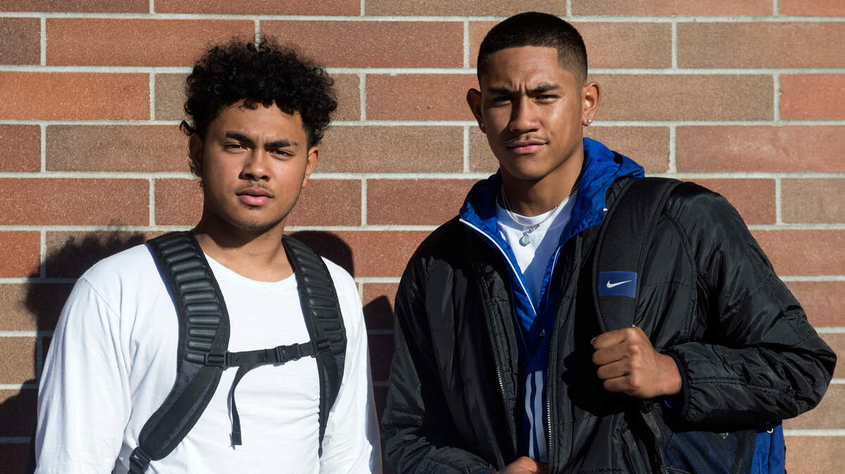 Bethel football players Will Latu and Peter Latu pictured on Monday, Sept. 24, 2018 at Bethel High School in Spanaway.