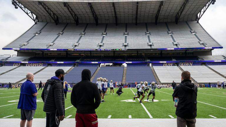 New-look Huskies begin spring practice under DeBoer