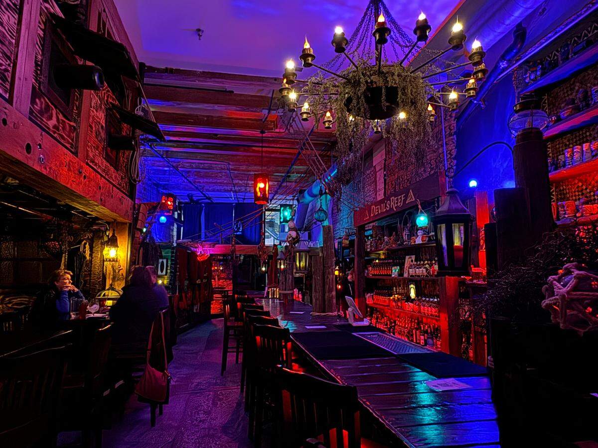 Devil’s Reef bar in Tacoma’s Opera Alley is full of flotsam and jetsam.