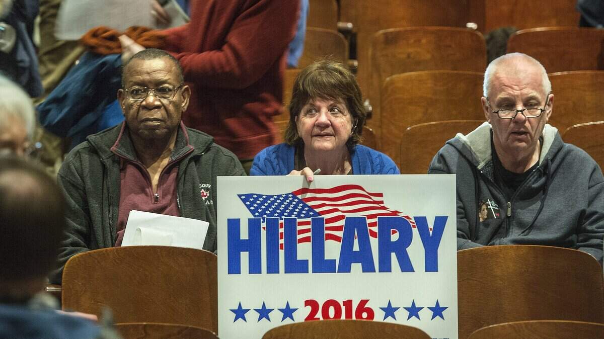 Hillary Clinton supporters said they felt a little overwhelmed  by Bernie Sanders supporters as Democrats cast votes for their preferred presidential candidates at caucus meetings throughout Washington state and at Jason Lee Middle School in 2016.