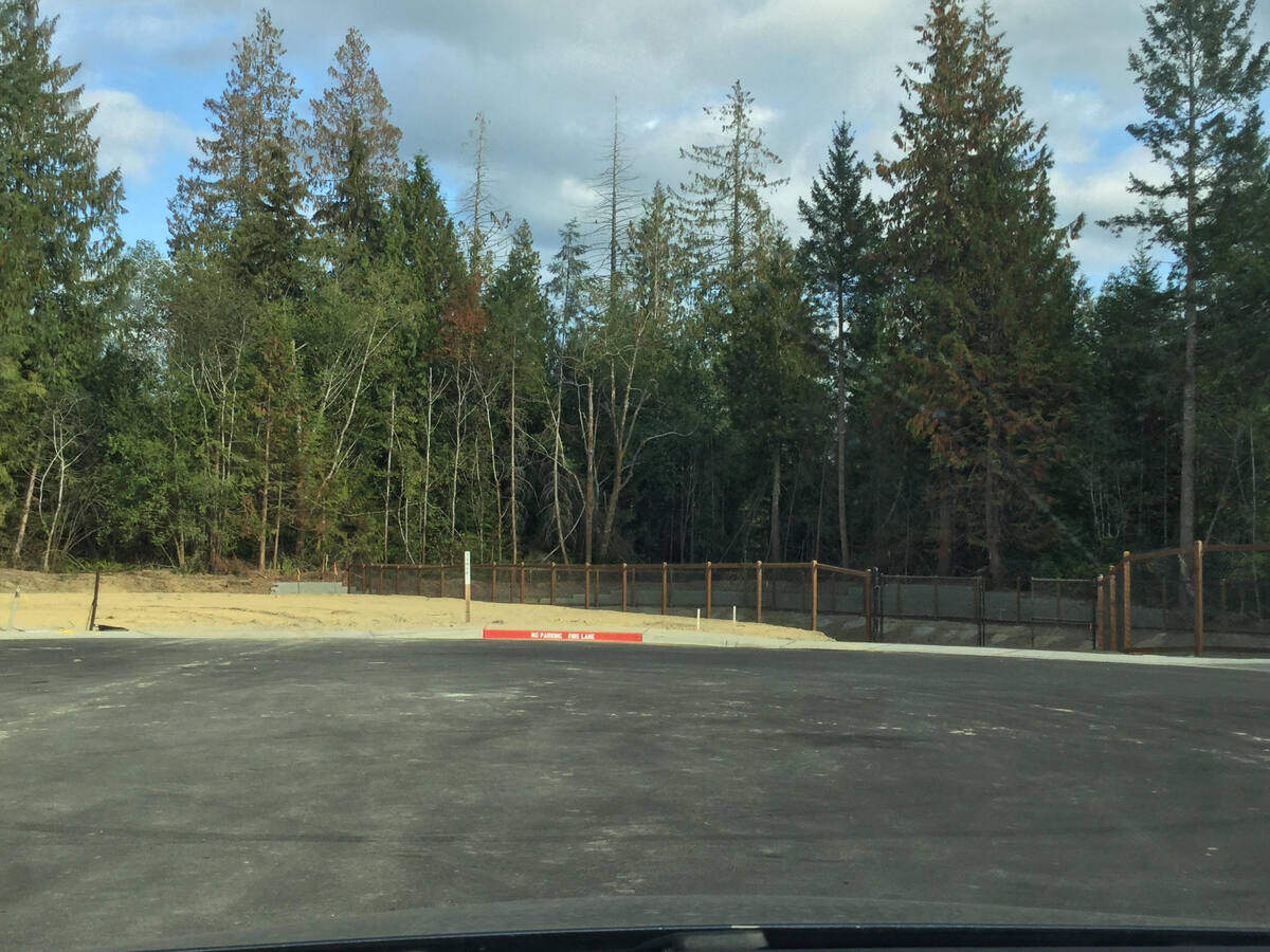 This dead end on near the Cushman Trail and the Gig Harbor Little League Fields off of McCormick Road is the location of a proposed public parking lot, which would be maintained by McCormick Creek residents if a development agreement between the developer and the city remains.