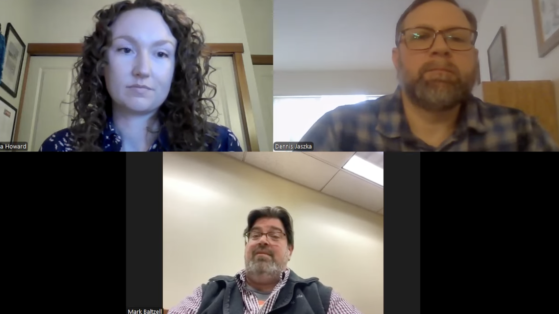Ex-NOAA workers Rebecca Howard, former research fish biologist, Dennis Jaszka (top left), former Investigative support technician, and Mark Baltzell, former fishery management specialist, recently spoke about their job losses with media.