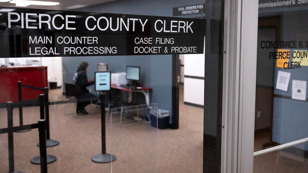 Pierce County Superior Court Clerk’s Office at the County-City Building in Tacoma on Dec. 19, 2023.