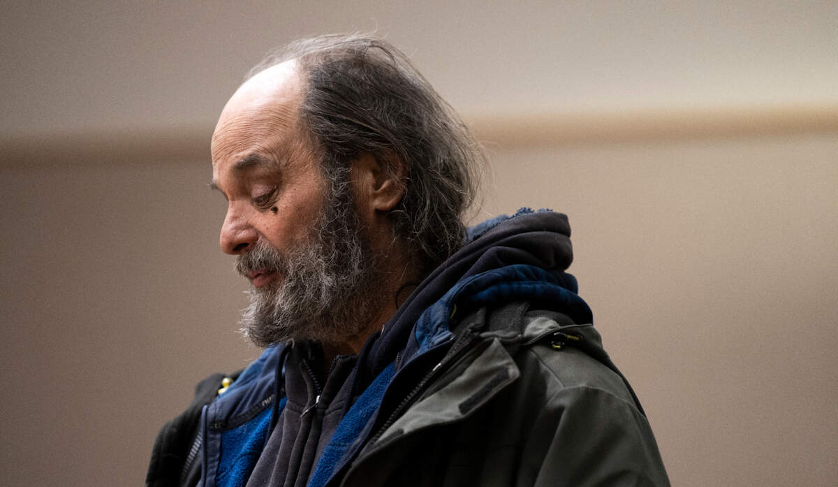 Bruce Handlen, father of Heather Cooper, gets emotional while giving a statement at the sentencing of Ruben Rios. Photgraphed at Pierce County Superior Court, on Friday, Jan. 24, 2025, in Tacoma.