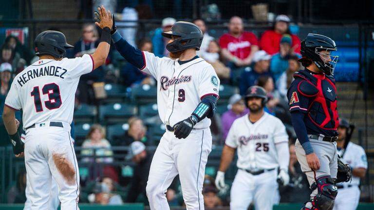 Photos: Rainiers win their home opener against the Reno Aces 12-5