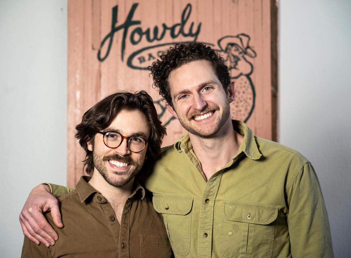 Jake Carter, right, created Howdy Bagel with his husband Daniel Blagovich, left. Carter was fatally shot while they were traveling in New Orleans Jan. 5.
