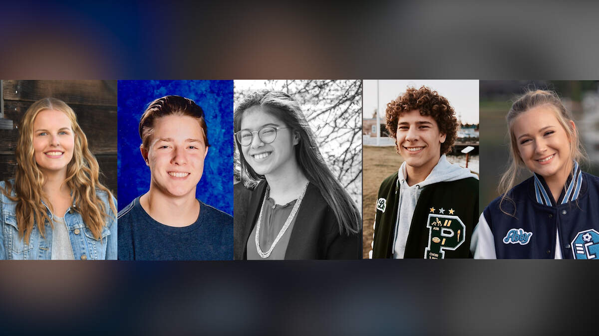 From left: Elle Lovrak, Everett Ruuska, Meagan Chitta, Luke Golden and Abigail Emery.