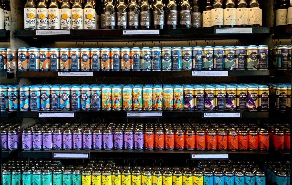 The rebrand, on display at the taproom in September, was “a two-and-a-half-year project,” said Rush.