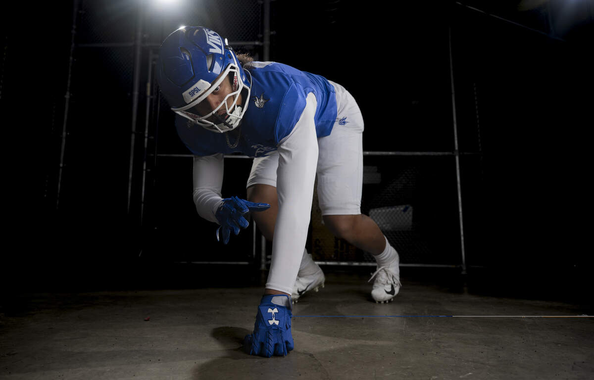 Curtis senior defensive end Robby Lavatai poses for a portrait after being selected as first-team defense for The News Tribune’s 2025 All-Area football team at Mount Tahoma High School, on Sunday, Dec. 7, 2025, in Tacoma, Wash.