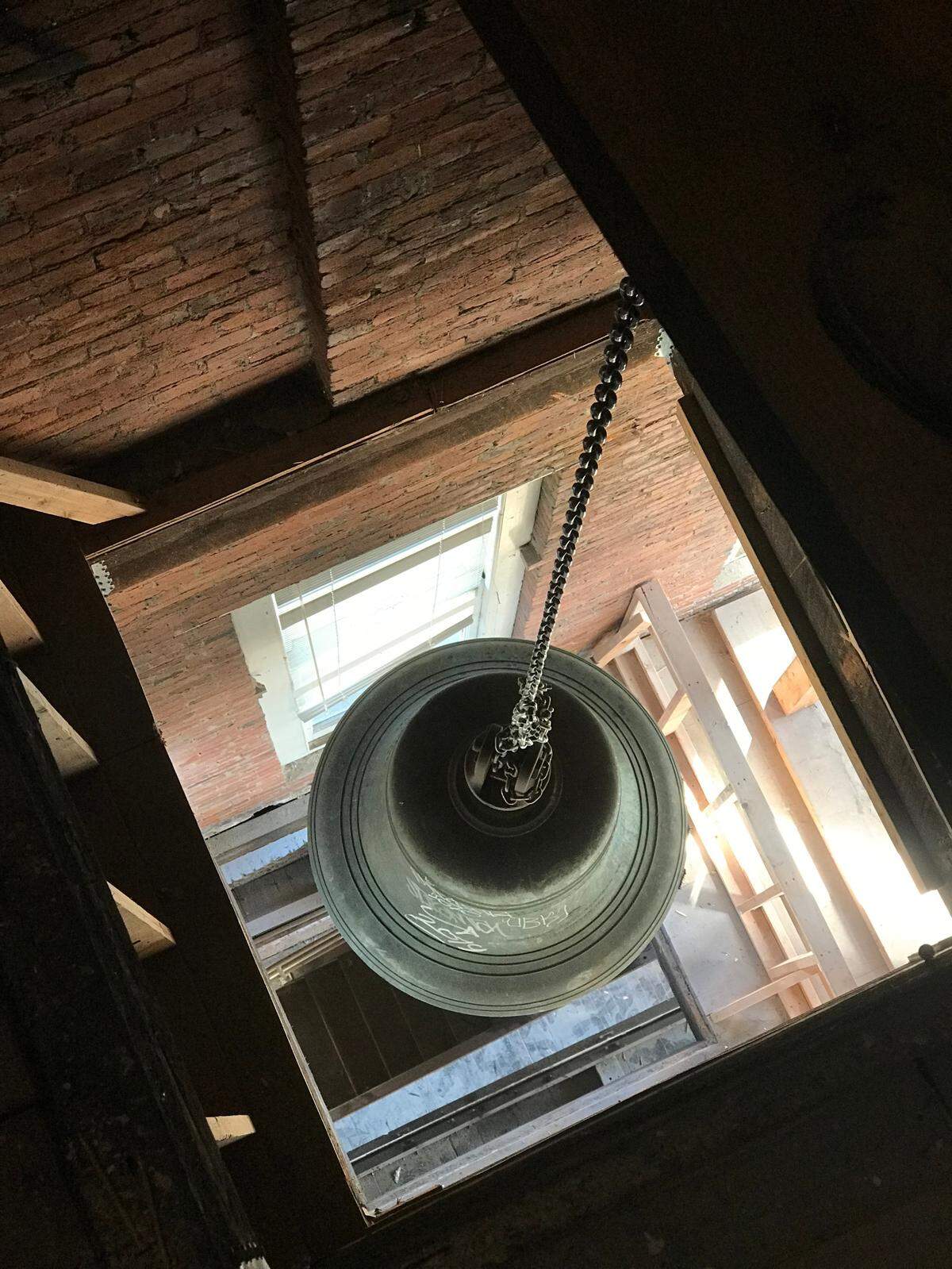 One of Old City Hall’s bells in a photo taken by the construction crew working on Old City Hall.