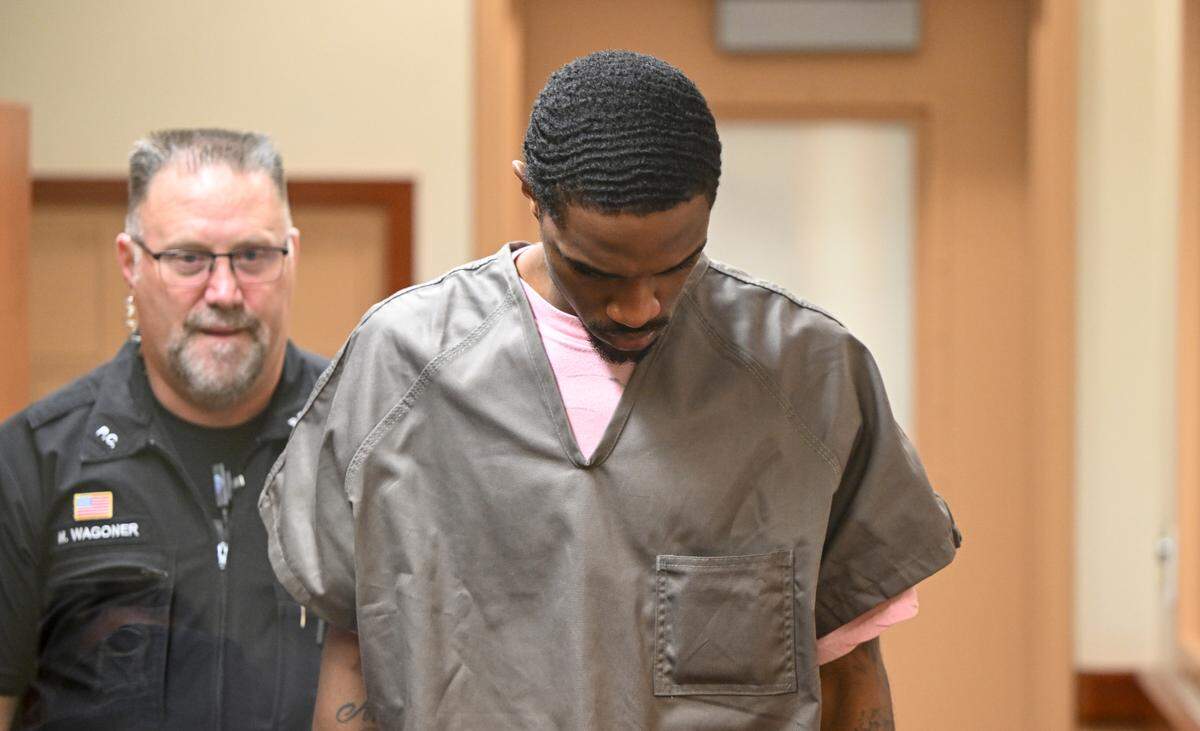 Alante Bryan Peterson, who is the suspect in The Alleycat shooting, is arraigned on two charges of aggravated first-degree murder, two charges of first-degree murder and three charges of first-degree assault in Pierce County Superior Court, on [wdat], in Tacoma, Wash.