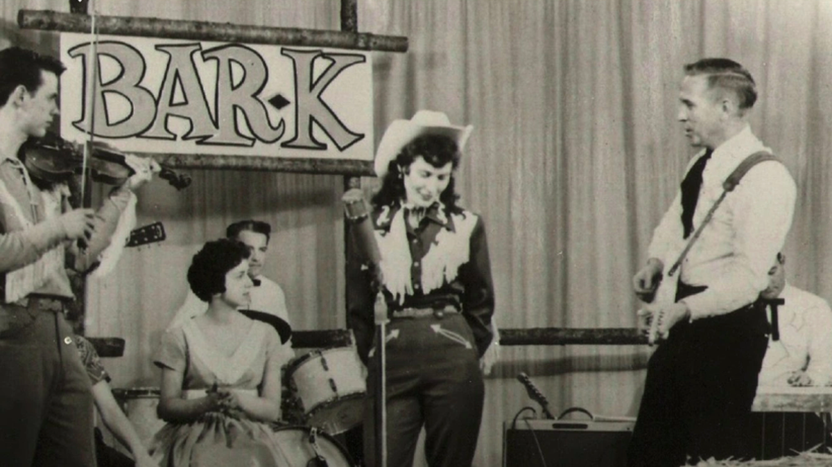 Loretta Lynn performing in 1960 with Buck Owens and the Bar-K Gang on the “Bar-K-Jamboree,” which broadcast to a regional audience from Tacoma.