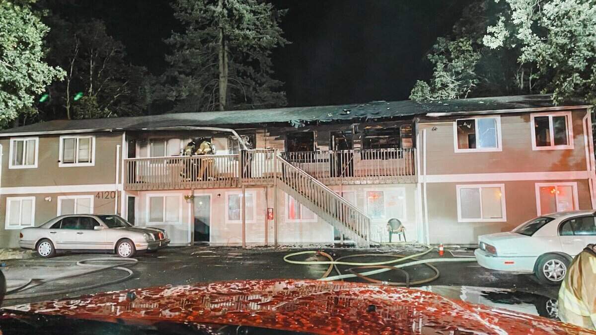 West Pierce Fire & Rescue responded overnight Saturday to a fire at the Malibu Apartments on 110th Ave. SW in the Lakewood area.