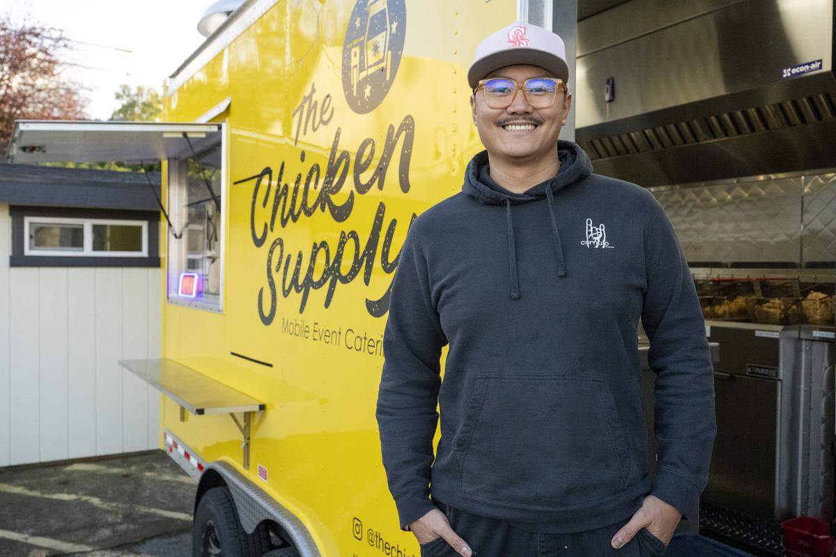 Campbell spent almost a decade in Tacoma, in high school and college before moving to Seattle for culinary school. The bright-yellow truck, nicknamed Biig Biird, has become a common sight at Seattle-area events. As of October, find it Wednesday-Saturday evenings at Beer Star on Sixth Ave.