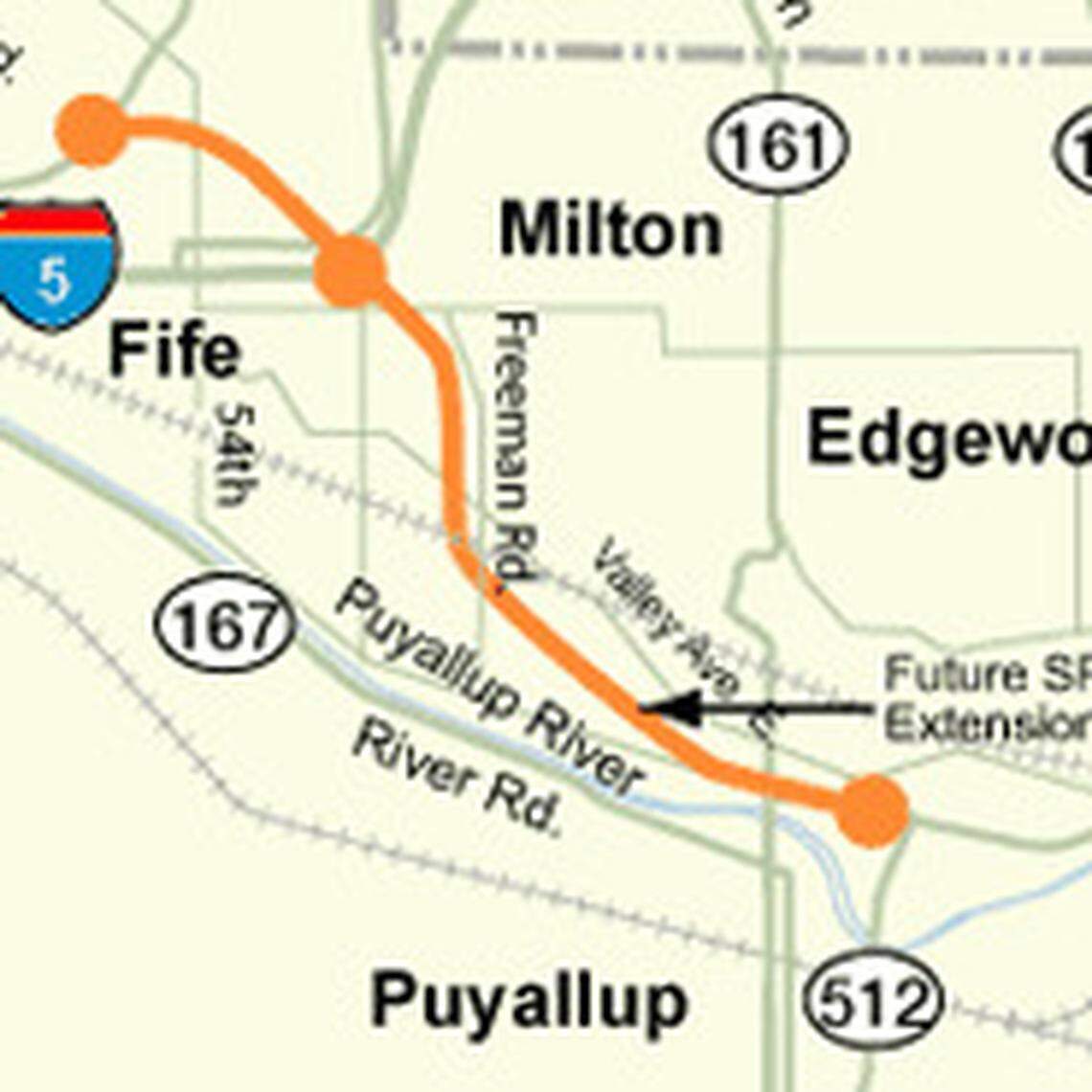 The state Route 167 completion project will build the remaining four miles of the highway between Meridian Avenue and I-5, and a two-mile connection from I-5 to the Port of Tacoma.