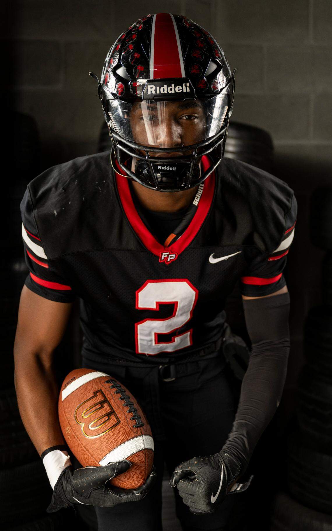 The News Tribune 2024 All-Area first-team running back selection Bryson Allen, Franklin Pierce, poses for a portrait at Mount Tahoma High School, on Sunday, Dec. 8, 2024, in Tacoma.