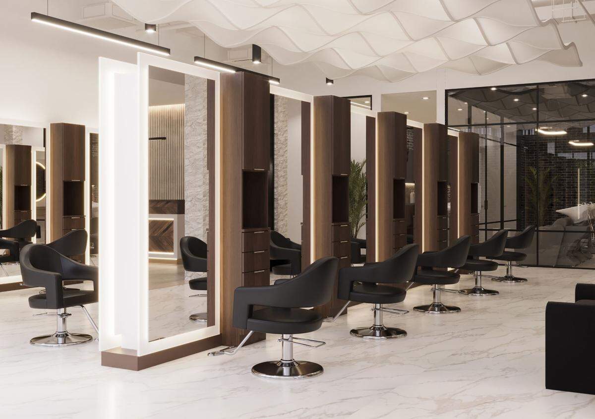 JAX Luxury Salon plans to have 16 stylist chairs at their new location at the Peninsula Shopping Center in Gig Harbor, Wash., up from eight at their previous location.