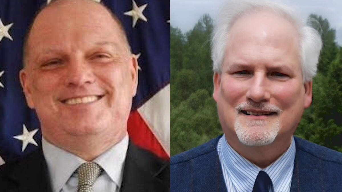 Bonney Lake mayoral candidates Neil Johnson, left, and Michael McCullough.