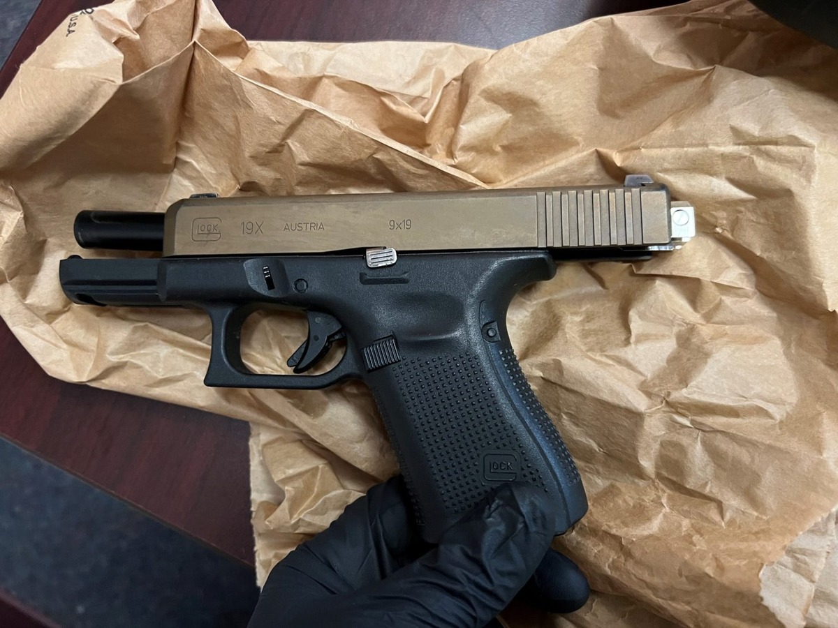 A Glock handgun was recovered when suspects were arrested Tuesday in connection with a Monday shooting at Sprinker Recreation Center in Parkland.