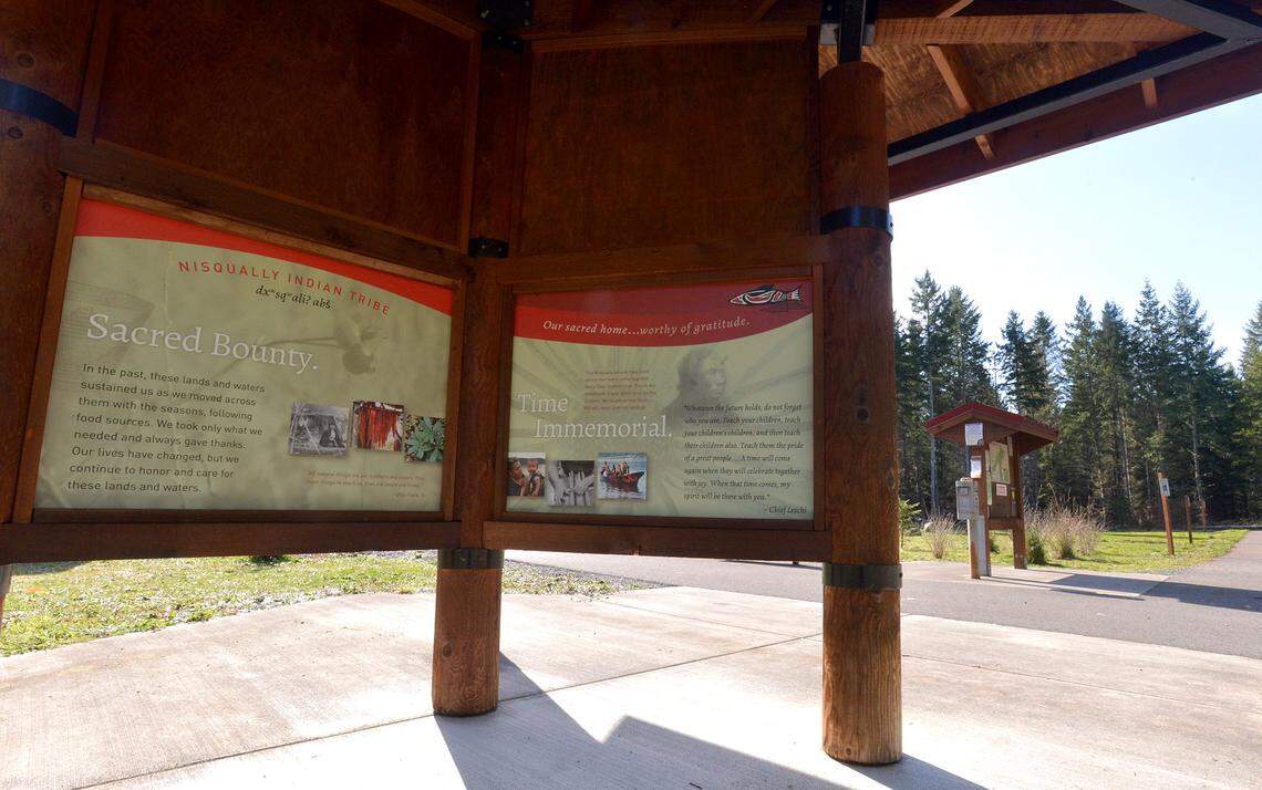 The Nisqually Tribe worked with Washington State Parks to create the new Nisqually State Park above the Ohop Valley near Eatonville. When completed, the park will feature trails, access to the Nisqually River, a campground, welcome center and a viewing spot overlooking the Mashel River valley.