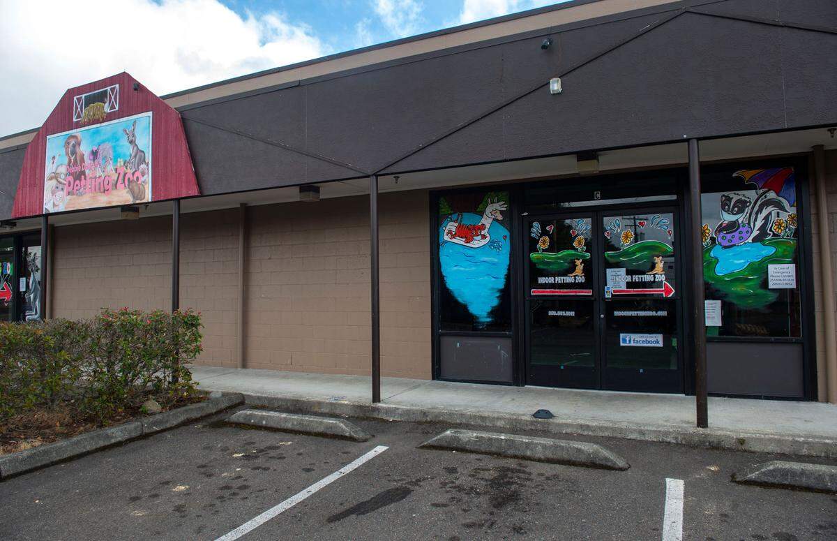 This indoor petting zoo at 120 138th St. S. in Tacoma has been renamed Debbie Doolittle’s Animal Experience. City Goat Farm and Zoo, which is being fined by the U.S. Department of Agriculture for mishandling animals, formerly operated out of the building.